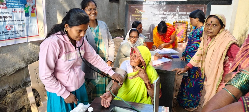 “ॲनिमिया मुक्त गाव” अभियानांतर्गत महिलांचे आरोग्य तपासणी शिबिर